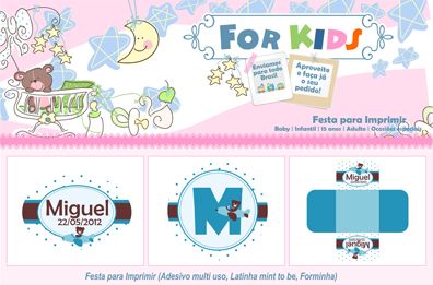 Kit Ursinho Azul&Marron